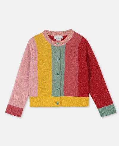 Shop Stella Mccartney Kids Lurex Knit Cardigan In Multicolor