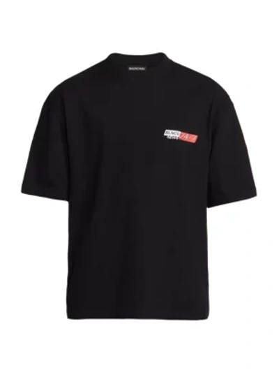 Shop Balenciaga 24/7 Logo T-shirt In Black