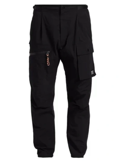 Shop Burberry Combat Cargo Trousers In Black
