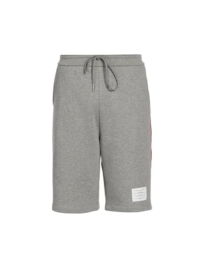 Shop Thom Browne Men's Classic Fleece Sweat Shorts In Light Grey