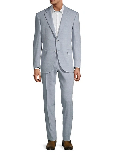 CANALI LINEN & WOOL TEXTURED SUIT 0400012912593