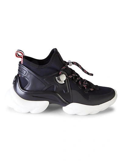 Shop Moncler Chunky Sneakers In Black