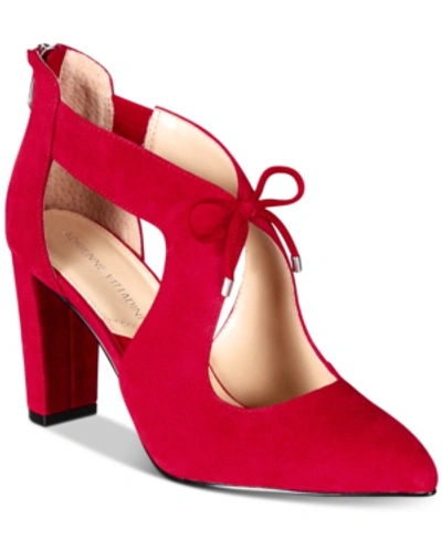 Shop Adrienne Vittadini Nigel Shooties Women's Shoes In Scarlet