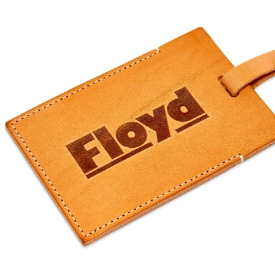 Shop Floyd Natural Leather Luggage Tag In Brown