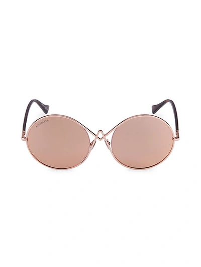 Shop Altuzarra 60mm Round Sunglasses In Shiny Rose Gold