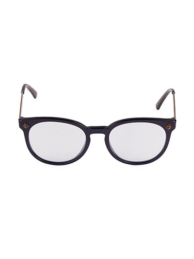 Shop Gucci 52mm Round Optical Glasses In Black
