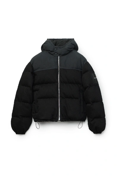 Shop Alexander Wang Puffer Hybrid Jacket In Stay Black