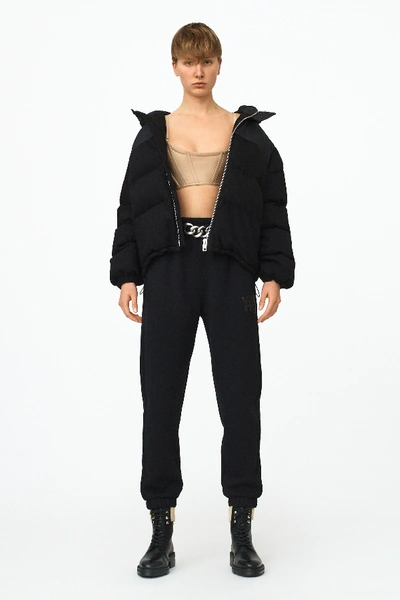 Shop Alexander Wang Puffer Hybrid Jacket In Stay Black