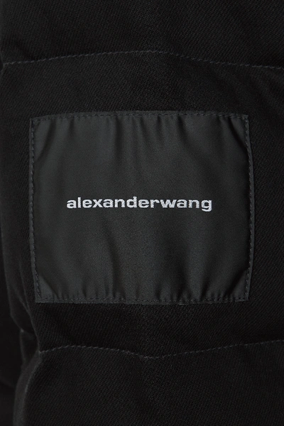 Shop Alexander Wang Puffer Hybrid Jacket In Stay Black