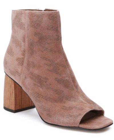 Shop Sanctuary Rock Peep-toe Perforated Booties Women's Shoes In Desert Taupe