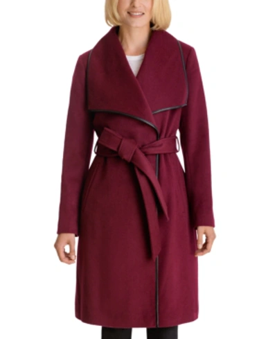 Shop Bcbgeneration Belted Wrap Coat In Raspberry