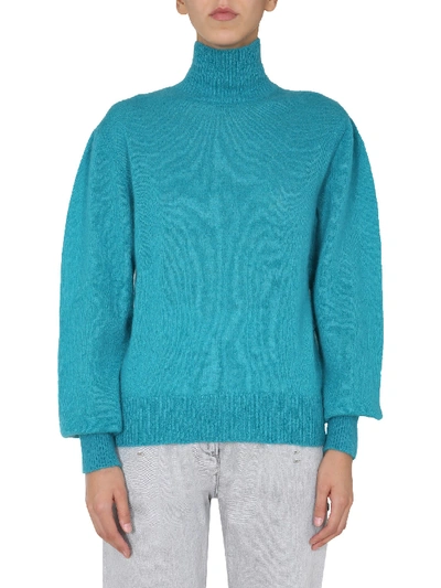 Shop Alberta Ferretti Turtleneck Sweater In Blu