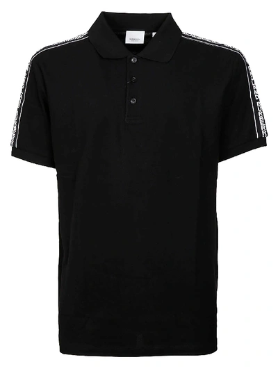 Shop Burberry Stonely Polo Shirt In Black