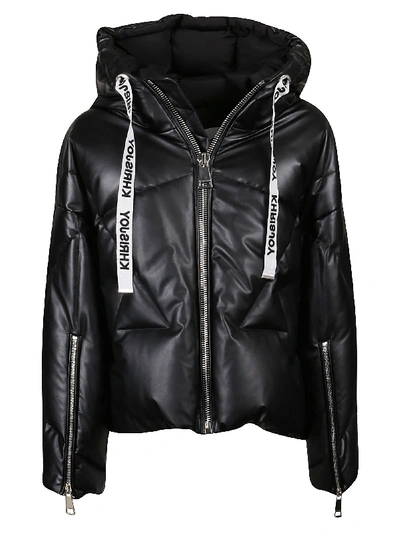 Shop Khrisjoy Ecoleather Puffer Jacket In Black