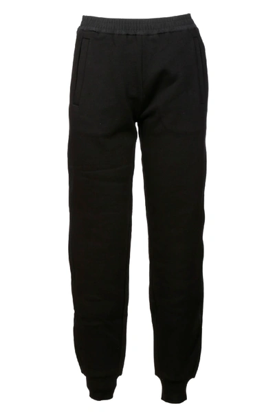 Shop Moncler Rear Logo Patched Track Pants In Nero