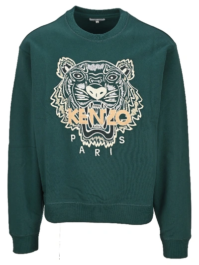 Shop Kenzo Tiger Sweatshirt In Green