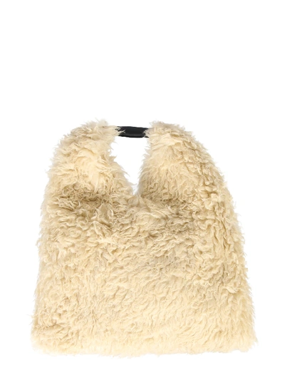 Shop Mm6 Maison Margiela Japanese Bag In Beige