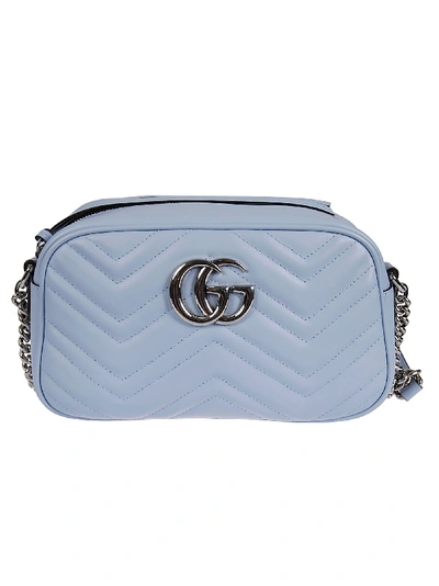 Shop Gucci Gg Marmont 2 Shoulder Bag In Porcelain Blue