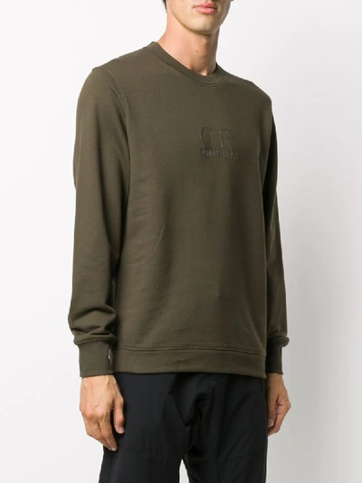 Shop C.p. Company Crew Neck Jumper In Green