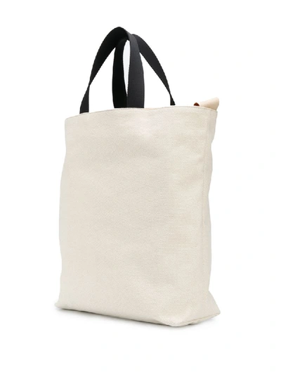 Shop Stella Mccartney Logo-patch Oversize Tote Bag In Neutrals