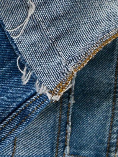 Shop Balmain Wide-leg Cropped Jeans In Blue