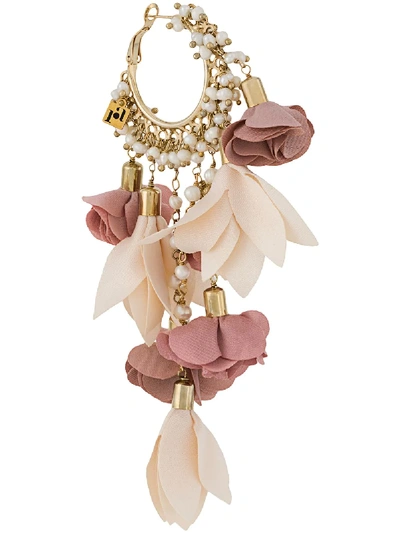 Shop Rosantica Flower Charm Earrings In Pink