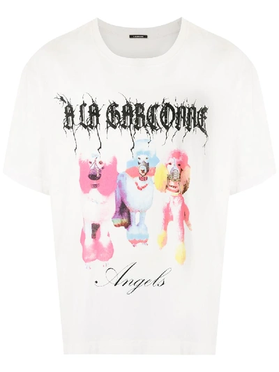 Shop À La Garçonne Poodle Oversized T-shirt In White