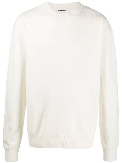 Shop Jil Sander Knitted Jumper In White