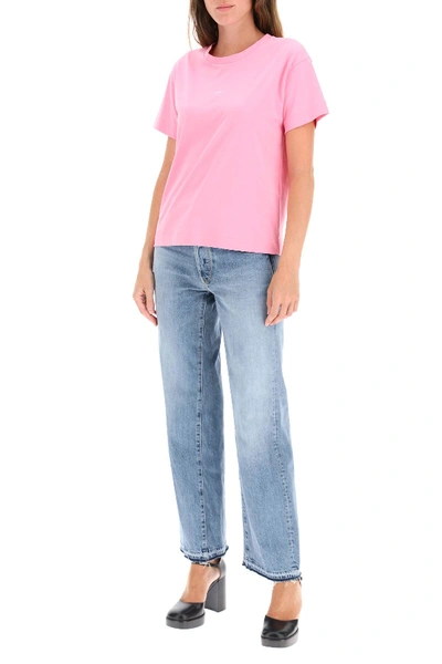 Shop Apc Jade T-shirt Micro Logo In Fuchsia,pink