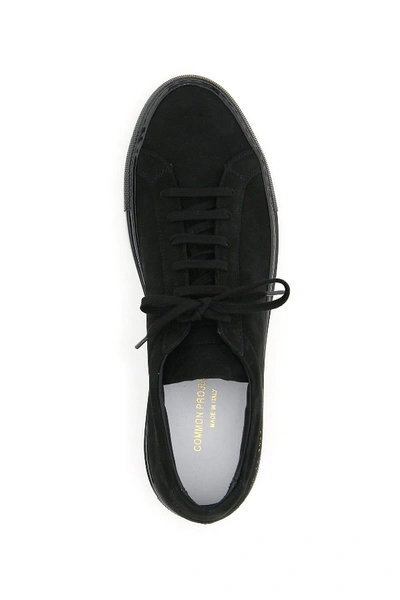 Shop Common Projects Achilles Nubuck Lux Sneakers In Black