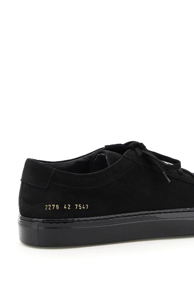 Shop Common Projects Achilles Nubuck Lux Sneakers In Black