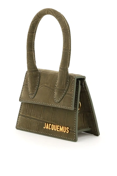 Shop Jacquemus Le Chiquito Miccro Bag In Green,khaki