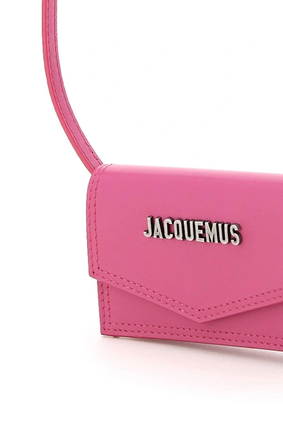 Shop Jacquemus Le Doors Azur Micro Crossbody Pouch In Fuchsia,pink