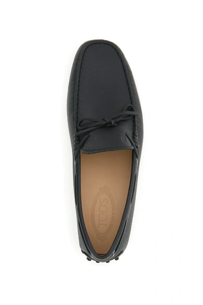 Shop Tod's New Laccetto Gommino Loafers In Black