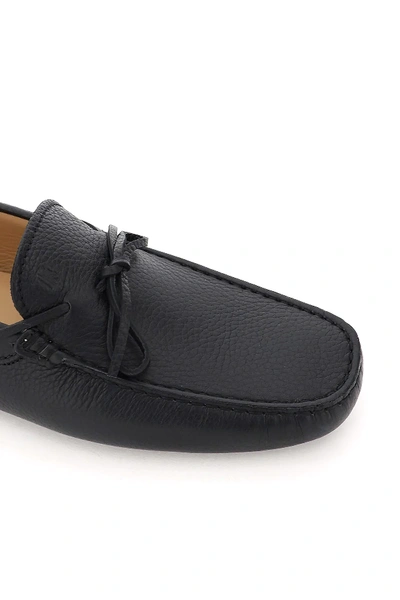 Shop Tod's New Laccetto Gommino Loafers In Black