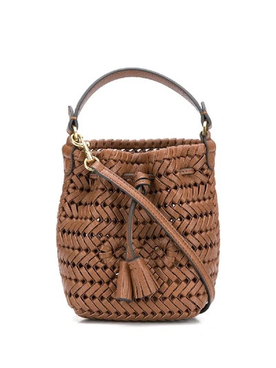 Shop Anya Hindmarch Neeson Mini Drawstring Bag In Brown