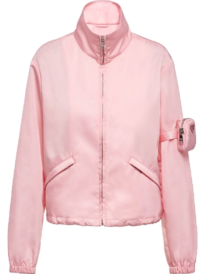 Shop Prada Re-nylon Pocket-detail Jacket In Pink