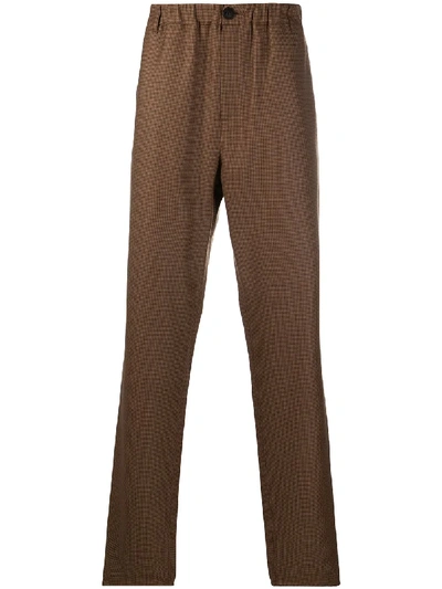 Shop A Kind Of Guise Hounds-tooth Print Trousers In Brown