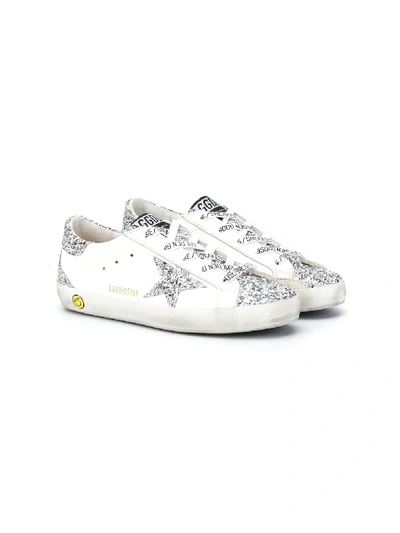 Shop Golden Goose Superstar Glitter Low-top Sneakers In White