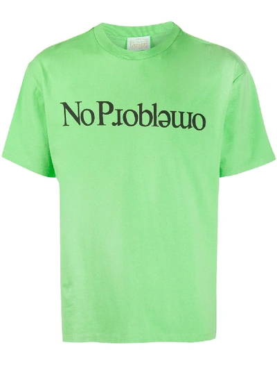 Shop Aries No Problemo Print T-shirt In Green