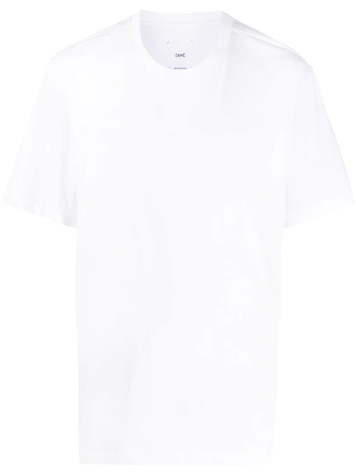 Shop Oamc Cotton T-shirt With Logo Patch At Back In White