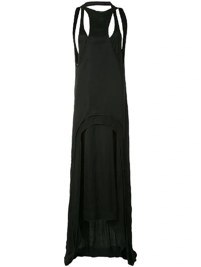 Shop Ann Demeulemeester Draped Layered Dress In Black