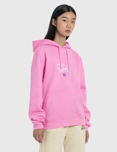 Shop Stussy Copyright Applique Hoodie In Pink