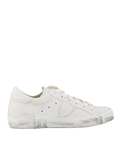 Shop Philippe Model Prsx Basic White Sneakers