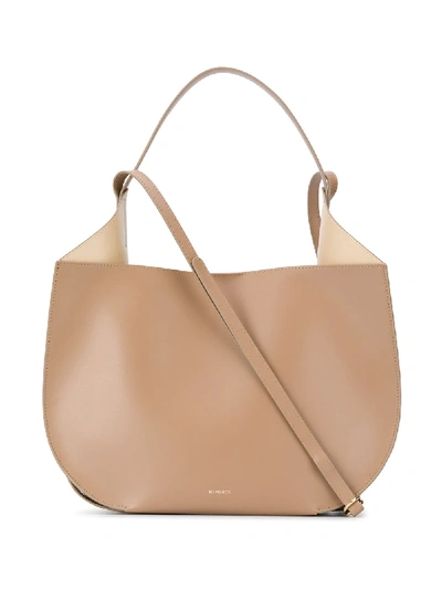 Shop Ree Projects Helene Hobo Shoulder Bag In Neutrals