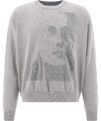 Shop Heliot Emil Men's Grey Cotton Sweatshirt