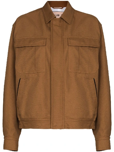 Shop Plan C Panama Jacket In Brown