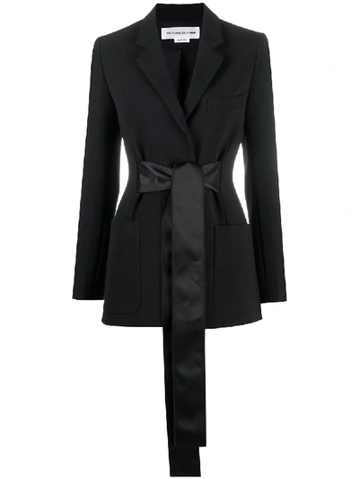 Shop Victoria Beckham Belted Blazer In Black