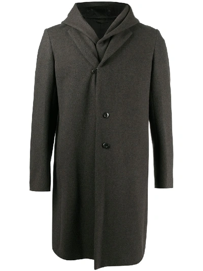 Shop Attachment Double-layer Single-breasted Coat In Grey