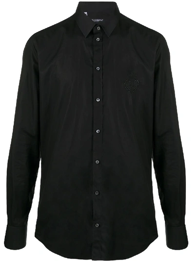 Shop Dolce & Gabbana Long-sleeve Button-up Shirt In Black